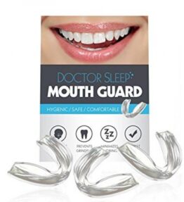 DOCTOR SLEEP Dental Guard- Eliminate TMJ, Bruxism, Teeth Grinding & Clenching! Includes Three Custom Fit Professional Mouth Guards by Alayna