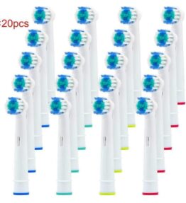 Generic Oral B Braun Compatible Electric Toothbrush Replacement Heads Brushes, 20 Pack of Brush Heads