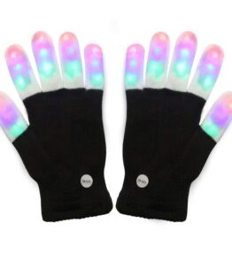 Perfect Party Favor, Christmas Gift for Kids, Halloween, Birthday Party and much more! LED Gloves with Finger Lights are great for boys and girls, Fingertips Glow and Flash with 3 colors and 6 m