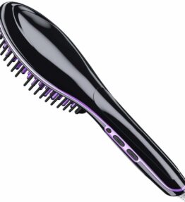 InstaMagic Hair Straightener Brush with LED Display — Portable Electric Hair Straightening Brush - Great For Travel - Get Instant Results - Straightens All Hair Types - Great Gift!