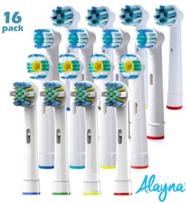 ORAL B COMPATIBLE REPLACEMENT BRUSH HEADS- 16 ORALB BRAUN GENERIC ELECTRIC TOOTHBRUSH PARTS- 4 FLOSS ACTION, 4 CROSS ACTION, 4 PRO WHITE &4, PRECISION CLEAN