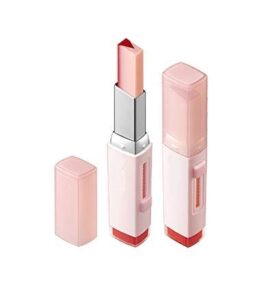 Lip Gloss, Two Tone Blending Lip Bar, Tinted Lip Stick, Moisturizing Lip Balm,Creamy Texture Moist Feeling With Vivid Color Combination and Tint (Tomato Sherbet #06)