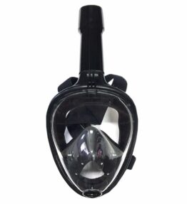 Alayna Snorkel Mask for Snorkeling, Full Face Coverage, Comfortable Gear for Divers Free Breathing (Black, L/XL)