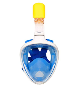 Alayna TM Snorkel Mask for Snorkeling, Full Face Coverage, Comfortable Gear for Divers Free Breathing (Blue, S/M)