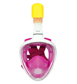 Alayna TM Snorkel Mask for Snorkeling, Full Face Coverage, Comfortable Gear for Divers Free Breathing (Pink, L/XL)