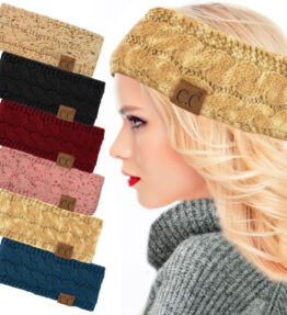 Women's Soft Winter Ear Warmer Cable Knit Headband
